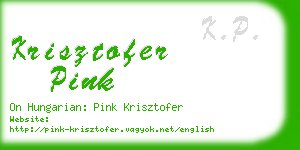 krisztofer pink business card